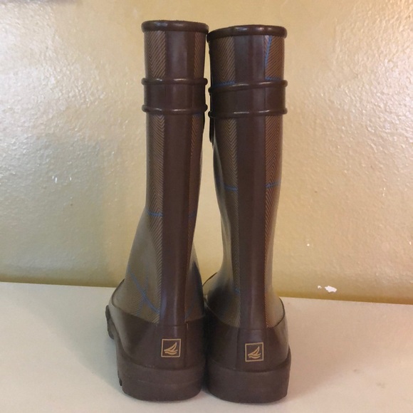 Sperry Rain Boots Rubber - Size 7M - Picture 2 of 8